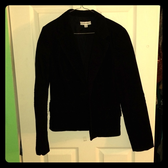 Black Corduroy Calvin Klein Blazer - Picture 1 of 4